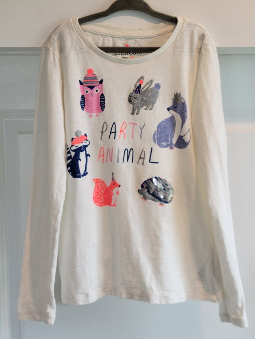 J Crew Crewcuts Kids 'Party Animal' Long Sleeve Graphic Tee